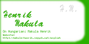 henrik makula business card